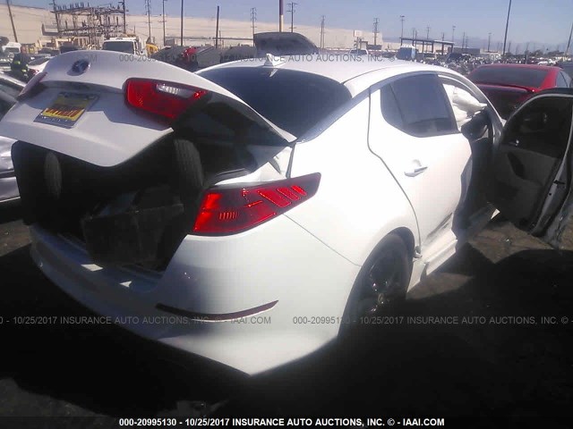 5XXGN4A74FG395374 - 2015 KIA OPTIMA EX WHITE photo 4