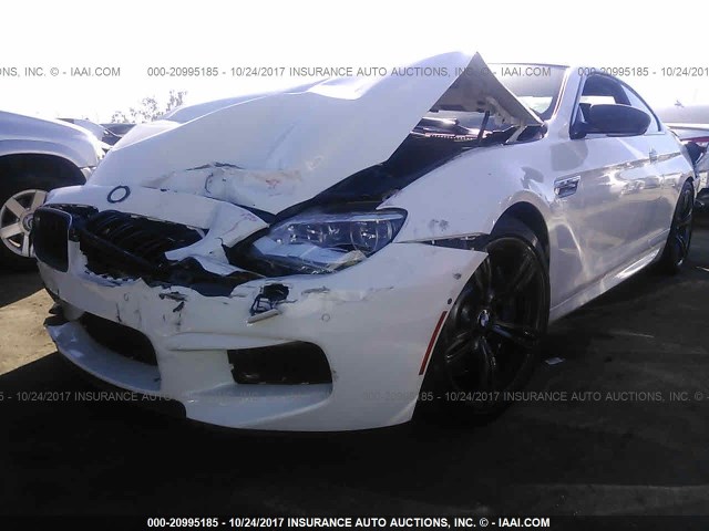 WBSLX9C54DD159874 - 2013 BMW M6 WHITE photo 2