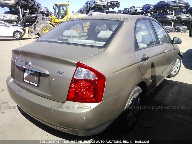 KNAFE121765366117 - 2006 KIA NEW SPECTRA LX/EX GOLD photo 4