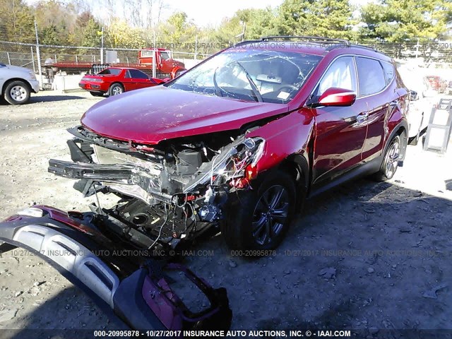 5XYZUDLB1FG235770 - 2015 HYUNDAI SANTA FE SPORT  RED photo 2