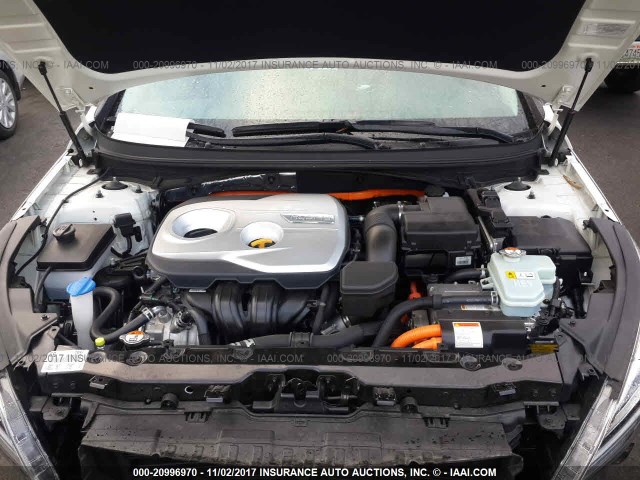 KMHE24L11GA041992 - 2016 HYUNDAI SONATA HYBRID/LIMITED WHITE photo 10