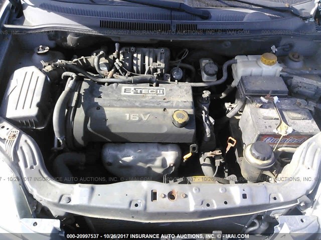 KL1TD56637B183037 - 2007 CHEVROLET AVEO LS GRAY photo 10