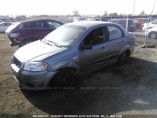 KL1TD56637B183037 - 2007 CHEVROLET AVEO LS GRAY photo 2