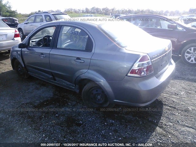 KL1TD56637B183037 - 2007 CHEVROLET AVEO LS GRAY photo 3