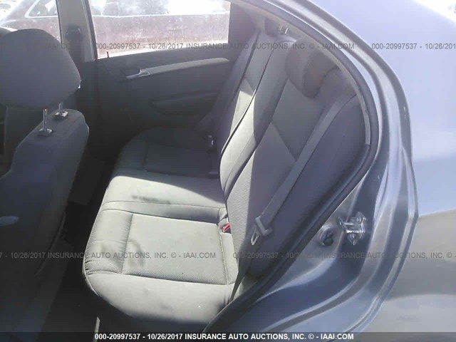 KL1TD56637B183037 - 2007 CHEVROLET AVEO LS GRAY photo 8