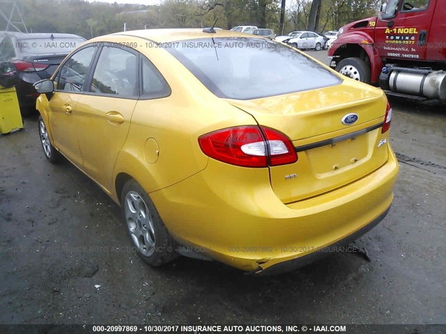 3FADP4CJ4BM101153 - 2011 FORD FIESTA SEL YELLOW photo 3