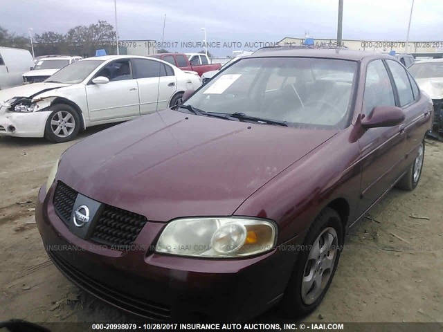 3N1CB51D94L889494 - 2004 NISSAN SENTRA 1.8/1.8S BURGUNDY photo 2