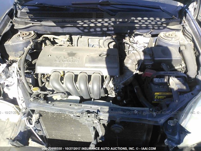 2T1KR32E24C193207 - 2004 TOYOTA COROLLA MATRIX XR BLUE photo 10