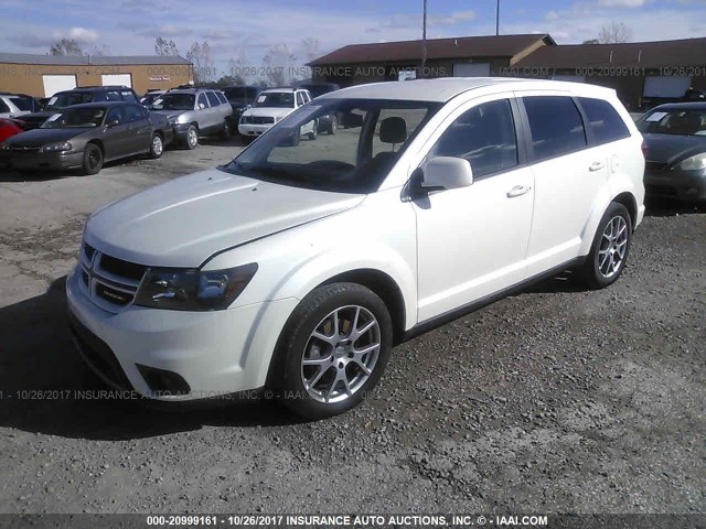 3C4PDCEG5FT713014 - 2015 DODGE JOURNEY R/T WHITE photo 2