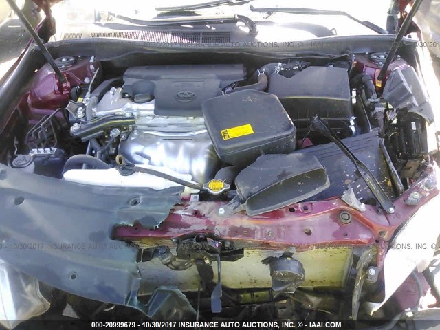 4T1BF1FK5FU900606 - 2015 TOYOTA CAMRY LE/XLE/SE/XSE MAROON photo 10