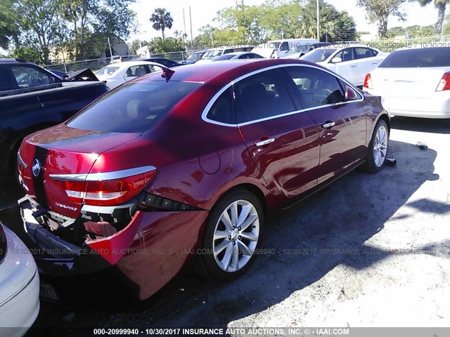 1G4PP5SK7D4206724 - 2013 BUICK VERANO RED photo 4