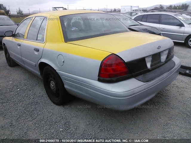 2FAHP71V39X104830 - 2009 FORD CROWN VICTORIA POLICE INTERCEPTOR YELLOW photo 3