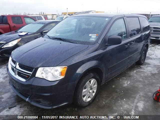 2C4RDGBG2DR615255 - 2013 DODGE GRAND CARAVAN SE BLACK photo 2