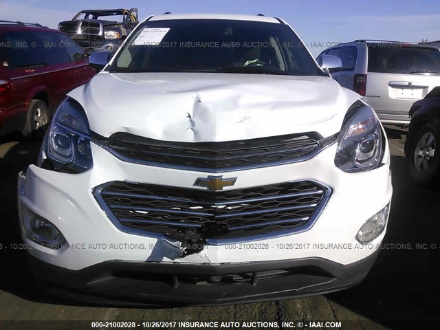 2GNALDEK6H1507439 - 2017 CHEVROLET EQUINOX PREMIER WHITE photo 6