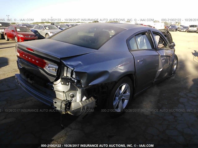 2C3CDXBG0EH347579 - 2014 DODGE CHARGER SE SILVER photo 4