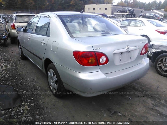 1NXBR32E33Z080962 - 2003 TOYOTA COROLLA CE/LE/S SILVER photo 3