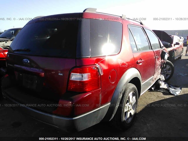 1FMDK02195GA05063 - 2005 FORD FREESTYLE SEL RED photo 4