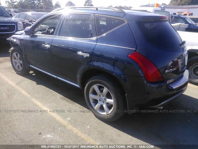 JN8AZ08W87W652640 - 2007 NISSAN MURANO SL/SE/S Dark Blue photo 3