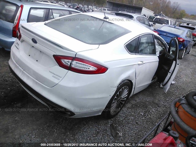 3FA6P0K97ER259051 - 2014 FORD FUSION TITANIUM WHITE photo 4