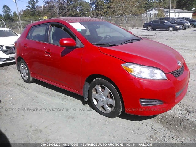 2T1KU40E99C047871 - 2009 TOYOTA COROLLA MATRIX  RED photo 1