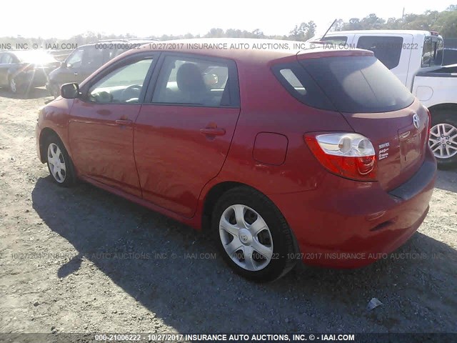 2T1KU40E99C047871 - 2009 TOYOTA COROLLA MATRIX  RED photo 3