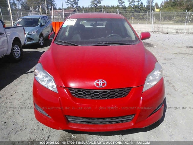 2T1KU40E99C047871 - 2009 TOYOTA COROLLA MATRIX  RED photo 6