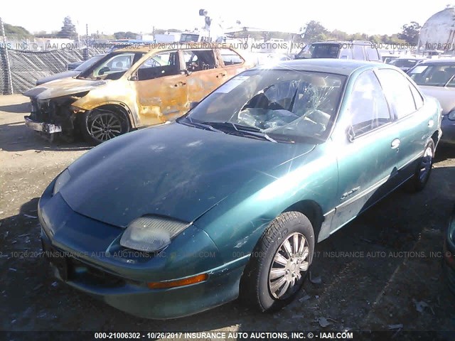 1G2JB5241W7504492 - 1998 PONTIAC SUNFIRE SE GREEN photo 2