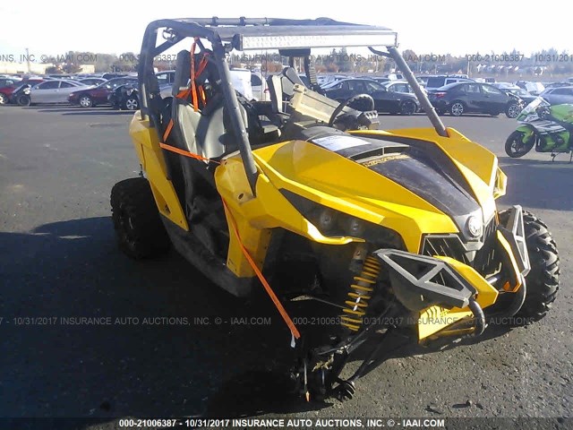 3JBPGCP12DJ000051 - 2013 CAN-AM MAVERICK 1000 R YELLOW photo 1