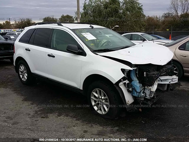 2FMDK3GC9EBB18062 - 2014 FORD EDGE SE WHITE photo 1