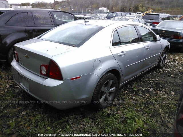 1G1ZC5E11BF300183 - 2011 CHEVROLET MALIBU 1LT 银色 照片 4