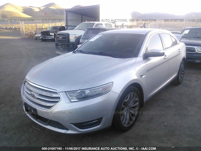 1FAHP2F85DG138241 - 2013 FORD TAURUS LIMITED SILVER photo 2