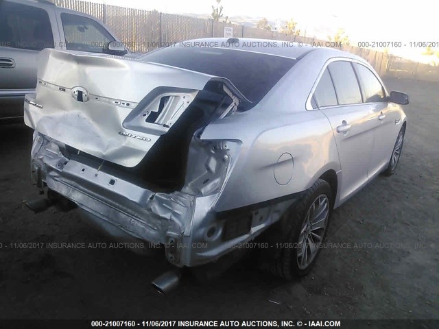 1FAHP2F85DG138241 - 2013 FORD TAURUS LIMITED SILVER photo 4