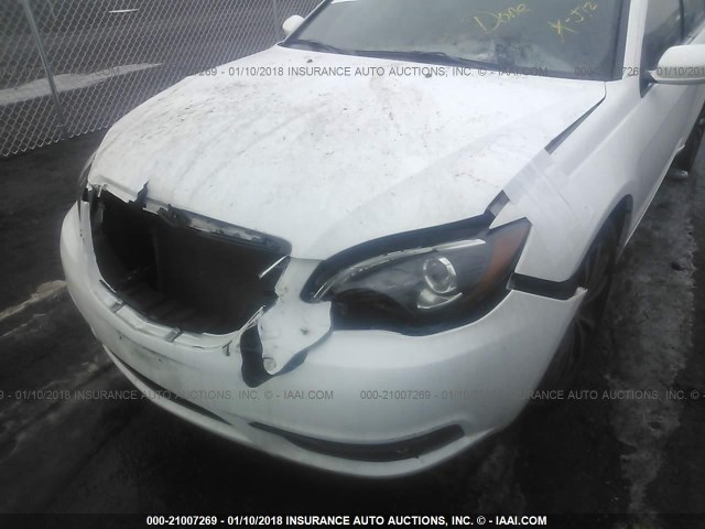 1C3CCBHG7CN122433 - 2012 CHRYSLER 200 S WHITE photo 6