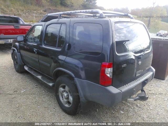 5N1ED28Y01C575100 - 2001 NISSAN XTERRA XE/SE BLACK photo 3