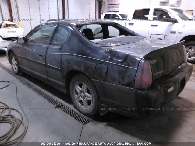 2G1WW12E749350303 - 2004 CHEVROLET MONTE CARLO LS BLACK photo 3