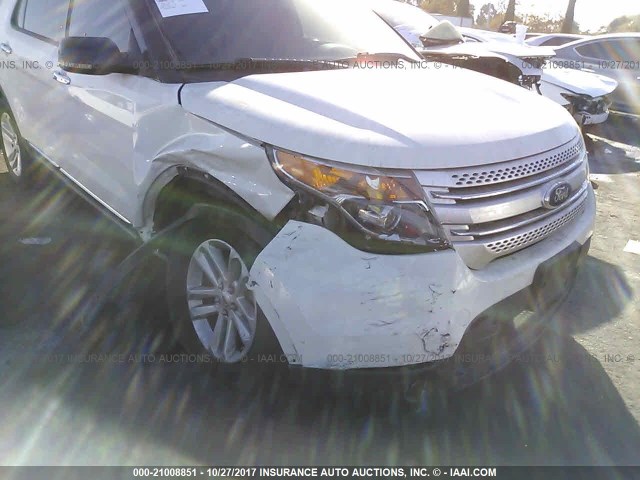 1FM5K7D87DGA59046 - 2013 FORD EXPLORER XLT WHITE photo 6