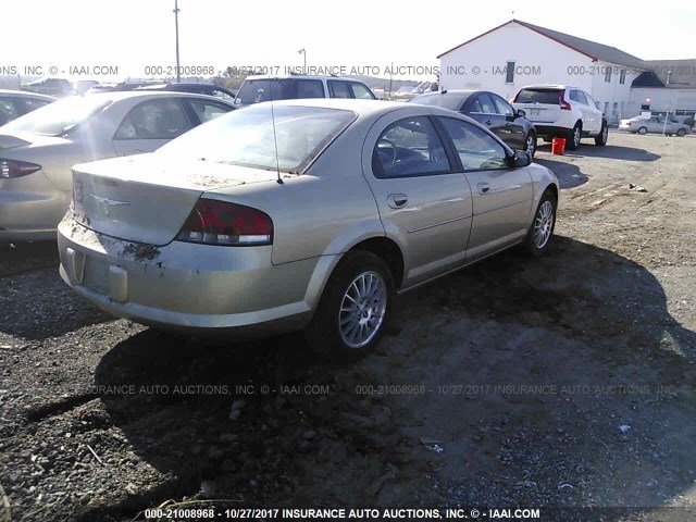 1C3EL46X86N116460 - 2006 CHRYSLER SEBRING GOLD photo 4