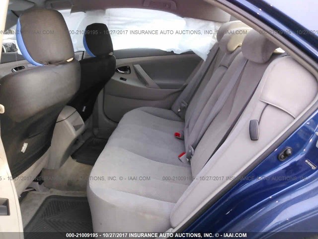 4T1BE46K38U258118 - 2008 TOYOTA CAMRY CE/LE/XLE/SE BLUE photo 8
