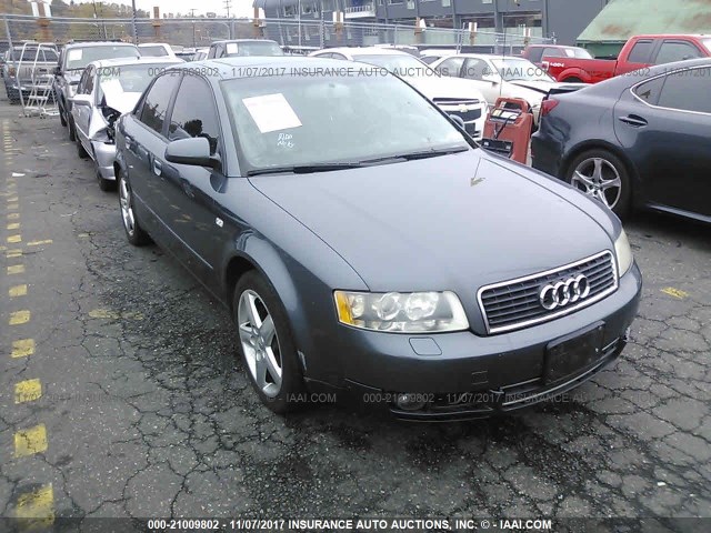 WAUJC68E54A176943 - 2004 AUDI A4 1.8T GRAY photo 1