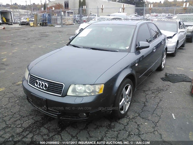 WAUJC68E54A176943 - 2004 AUDI A4 1.8T GRAY photo 2