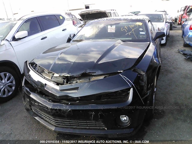 2G1FK1EJ6C9115717 - 2012 CHEVROLET CAMARO 2SS BLACK photo 6