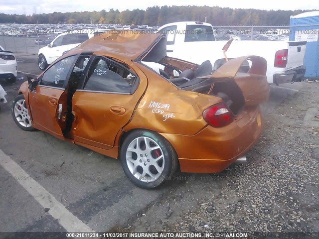 1B3ES66S25D247744 - 2005 DODGE NEON SRT-4 ORANGE photo 3