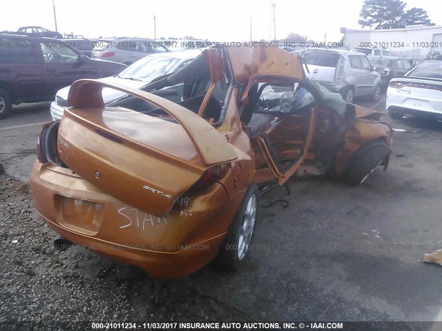 1B3ES66S25D247744 - 2005 DODGE NEON SRT-4 ORANGE photo 4