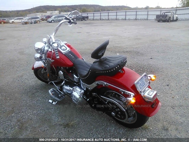 1HD1BX519BB036963 - 2011 HARLEY-DAVIDSON FLSTF RED photo 3