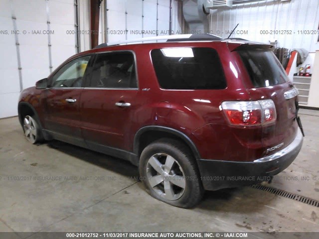 1GKKVRED7BJ134063 - 2011 GMC ACADIA SLT-1 Rojo foto 3