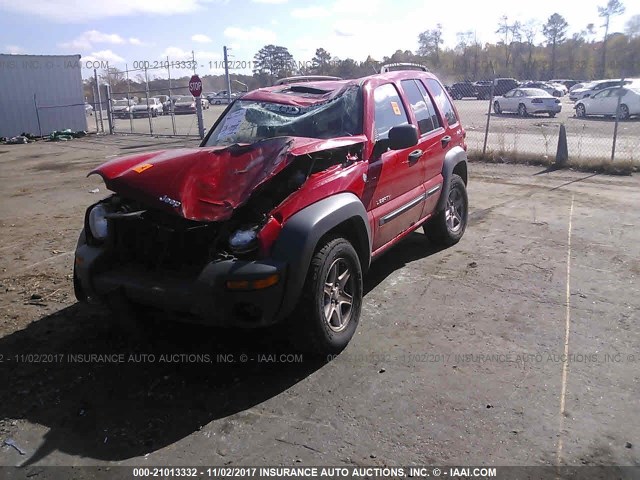 1J4GL48K54W157152 - 2004 JEEP LIBERTY SPORT RED photo 2