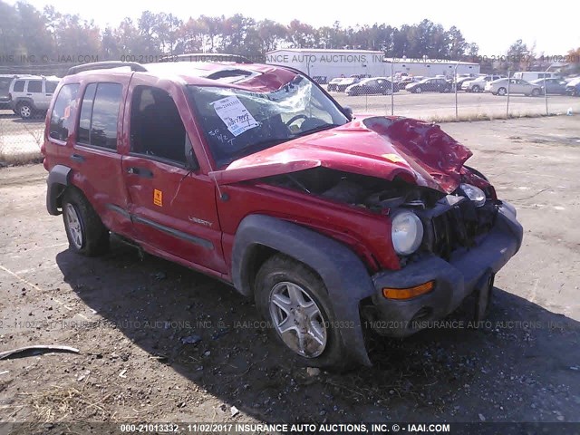 1J4GL48K54W157152 - 2004 JEEP LIBERTY SPORT RED photo 6