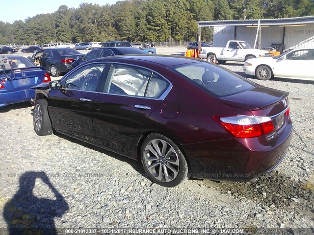 1HGCR2F55FA201303 - 2015 HONDA ACCORD SPORT 栗色 照片 3
