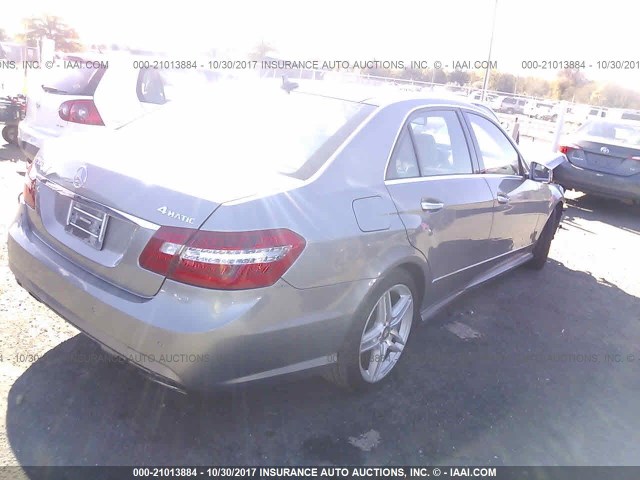 WDDHF8HB0BA336613 - 2011 MERCEDES-BENZ E 350 4MATIC GRAY photo 4