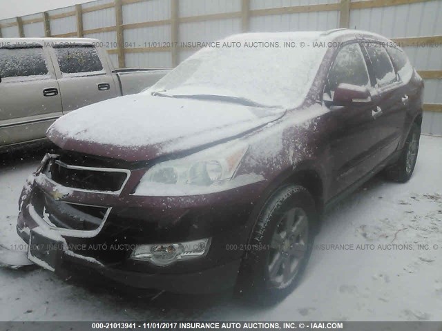 1GNER23D59S165511 - 2009 CHEVROLET TRAVERSE LT RED photo 2